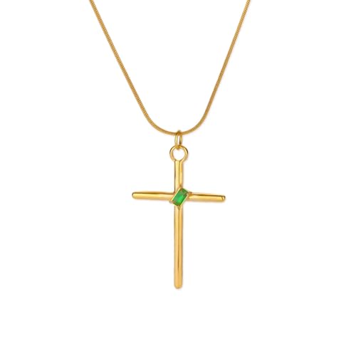 Bijoux hommes femmes collier pendentif argent avec croix minimaliste N07280G-2