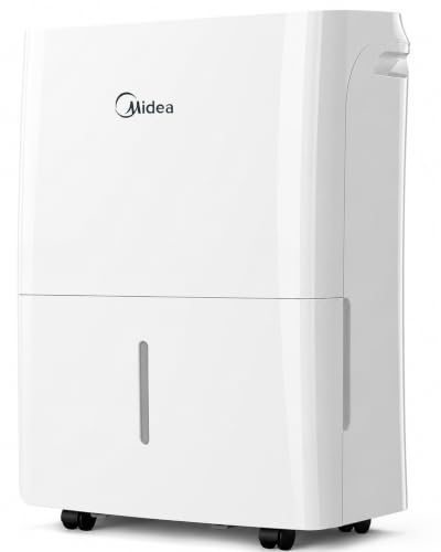 MIDEA Deshumidificador Silencioso 12L para Humedad interior hasta 20 m2 / 50 m3 - Deshumificadores para humedades en Habitación con depósito extraible - Deshumificador pequeño bajo consumo dehumifier