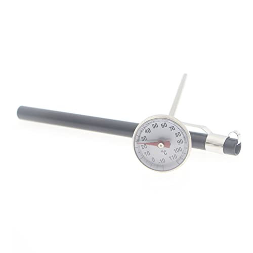 MONOJLY Thermometer, Instand-Read-Zifferblatt-Thermometer mit Metallsonde für Kaffee, Getränke, Schokolade, Milchschaum, Zuhause und Gewerbe