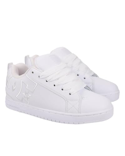 DC Men's Sneaker Skate Shoe, White/White White, 10.5