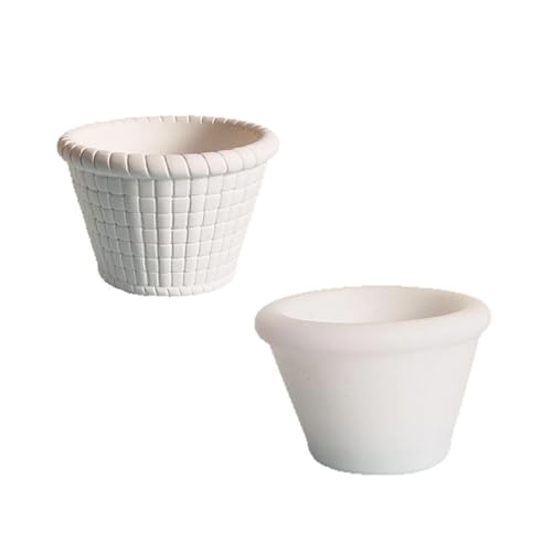 Molde de silicona flexible con forma de cesta de flores, multiusos, para jabón, yeso, maceta, joyería, suministros de arte