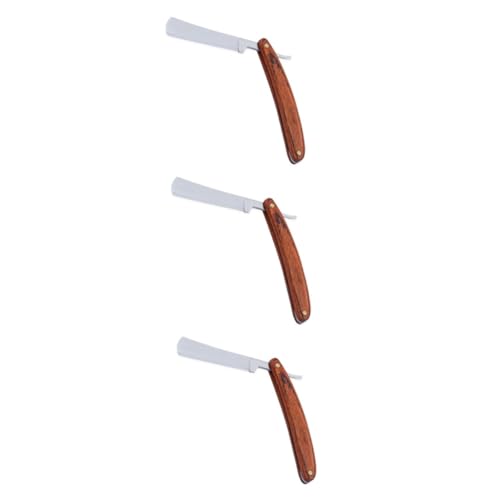 Rasoir droite professionnel Healvian en acier inoxydable et bois pour un rasage traditionnel