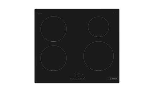 Bosch PUE611BB5J Serie 4, Piano cottura a induzione, PowerBoost accelera il processo di cottura, TouchSelect, senza profili, Nero, 60 cm