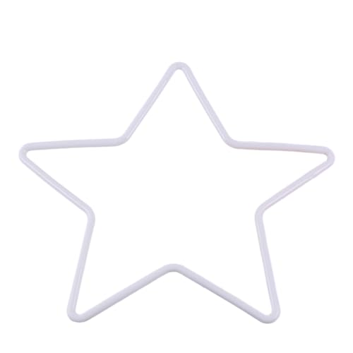 White Rings Star Shaped Dream Catchers Rings for Wedding Windchime Hanging Accessory 55/85/105/150/205/255mm
