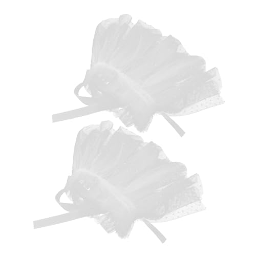 TOVINANNA Elegant Bridal Arm Sleeves Mesh Wedding Wrist Cuff Short Pearl Wrist Cuff Women's Fingerless Wedding