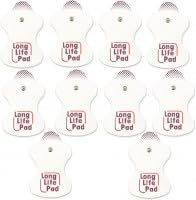 Homirty Set de 10 Electrodos, Parches Electroestimulador Reutilizables y Autoadhesivos, Electrodos de 6 x 9 cm Parches Adhesivos Cuadrados, con Conector de Botón de 3,5 mm