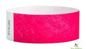 Decowall Tyvek Paper Wristband (Pink) Color Pack of (200) 1