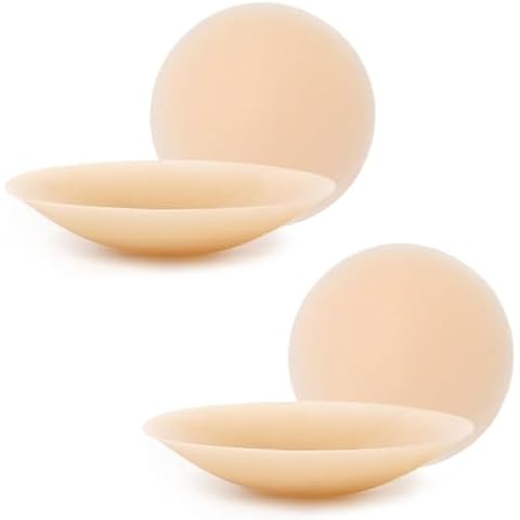 Apriddeo Seamless Silicone Nipple Covers Ultra Thin Sticky Breast Petals Invisible Lift Bra Pasties 2 Pairs Nude Cover