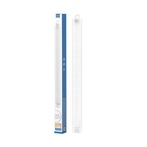 BRAVE LED Rechargeable Emergency Light | 48W Portable Lamp with 6000mAh Battery | 90 LEDs Soft Light Tube | Dual Magnetic Base & Hanging Hook for Camping & Home | USB-C Charging - White (BLS-03)