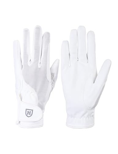Harrison Howard Aldut - Guanti da equitazione da donna, taglia M, colore: Bianco