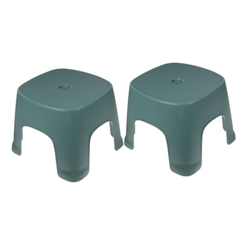 VALICLUD 2Pcs Lightweight Plastic Foot Stool Non Slip Bathroom Step Stool for Adults and Stool for Easy Shoe Changing Compact Design for Home Use