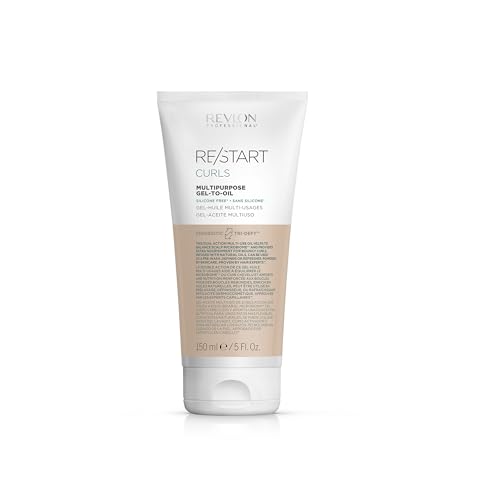 REVLON PROFESSIONAL RE/START CURLS Gel-Aceite Multiuso para Método Curly, Gel con Aceites Esenciales (Aceite de Jojoba) para Nutrir y Definir los Rizos, Definidor Pelo Rizado, 150ml