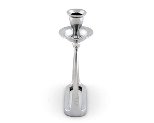 Arthur Court Candlestick Equestrian Horse Polo Stirrup - Cast Aluminum Hand Polished Candle Holder 8 Inch Tall #TOP2