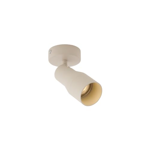 Qazqa Foco empotrado moderno beige GU10 Ø50mm - Stanley Aluminio Redonda Adecuado para LED Max. 1 x 10 Watt