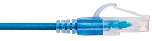 Image of Monoprice Cat6A 50ft Blue 10-Pk Patch Cable UTP 30AWG 10G Pure Bare Copper Snagless RJ45 SlimRun Series Ethernet Cable