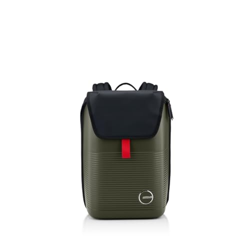 Image of American Tourister Shelvo Hard Shell Laptop Backpack | Polycarbonate PC Shell | 17a€ Laptop Compartment | Smart Sleeve | Magnetic Closure | Hidden Drop Pocket | Water Resistant| 1 Year Warranty