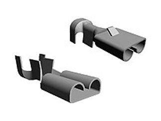 TE CONNECTIVITY 42238-2 FASTIN-FASTON 0.250 Series 18-14 AWG Straight F-Crimp Receptacle Contact - 100 item(s)