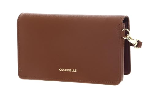 Coccinelle cuir porte-monnaie pochette C-Me cognac maroquinerie