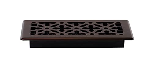 Decor Grates 4-Inch by 10-Inch Gothic Black Steel Floor Register, braun, AGH410-RB