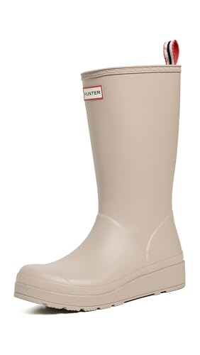 Hunter Womens Play Tall Boot, Light Natural, 9, Medium