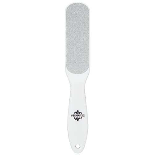 Dermasuri Double Sided Stainless Steel Foot File - Coarse And Fine Grit - Callus Remover, Cracked Heel Repair, Professional Foot Care Tool - Pedicure Rasp For Wet And Dry Feet #TOP7