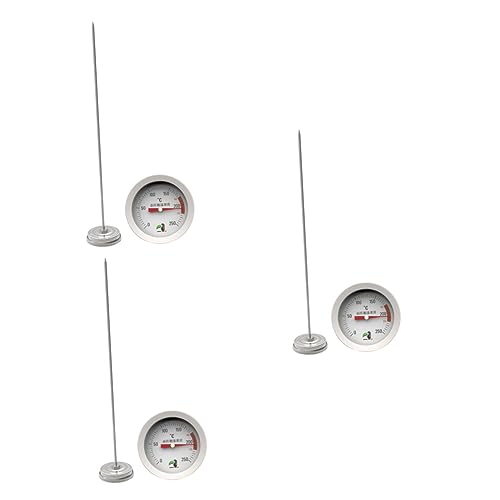 MAGICLULU 3 Pièces bonbons cuisson accessoires de barbecue pour grill thermomètres à confiture thermomètre à confiture à sirop Acier inoxydable à huile