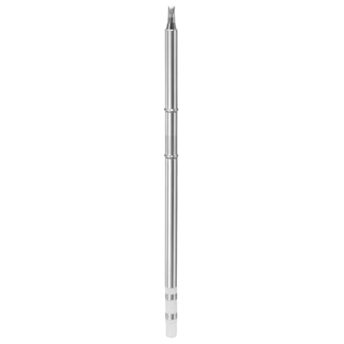 Image of HARFINGTON Soldering Iron Tips T12-D4 Flat Edge 4mm Chisel Width Nickel-Plated Solder Welding Replacement Tip for Electrical Solder Station, Silver