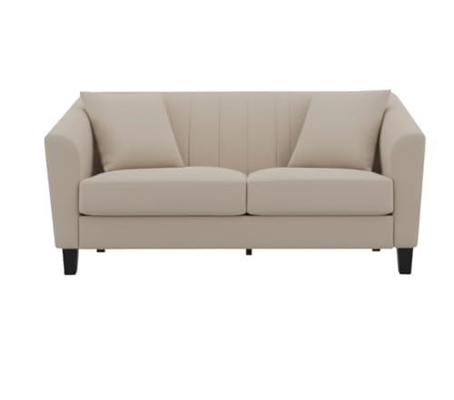 Image of Avion Natalia 2 Seater Sofa Set for Living Room Beige | Modern 2 Person Sofas Furniture | Fabric Sofa Set 2 Seater Couch for Guests Room Festival Gifts