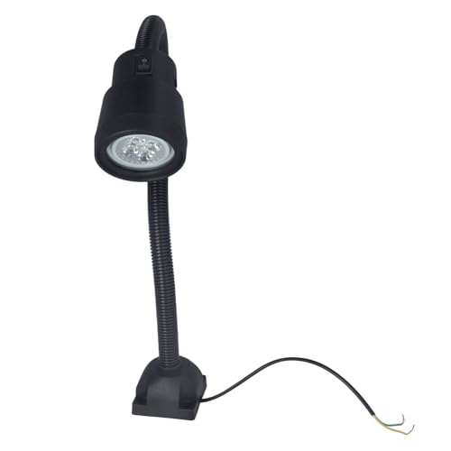 Fafeicy 5W LED Work Light, Flexible Arm Machine Tool Lamp with 360 Degree Rotation for CNC Industrial Workshop and Jewelry Making