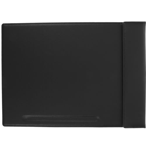 YOSADIER Libro de Menús Duradero y Práctico en Cuero Sintético Negro A4, Chequera para Restaurante Ranura para Bolígrafo y Tarjetero para Caja Registradora