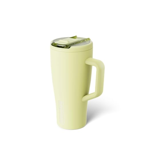 Image of BruMate Era Flip 30oz Tumbler with 100% Leakproof Covered Straw Lid | Hygienic Covered Straw | Insulated Stainless Steel Water Bottle with Handle | Cup Holder Friendly | BPA-Free (Prickly Pear)