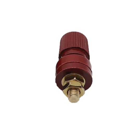 Power Junction Post Connectors ?2PCS? 6MM Full Copper Posts 333 Brass Terminal Blocks Power Supply Terminals Welding Machine Inverter Post Connector M6(Vermelho)