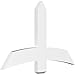 Ekena Millwork GBP048X30X0206BEL00 Bellingham Architectural Grade PVC Gable Brackets 48"W x 30"H x 2"D x 6"F, 15/12 Pitch