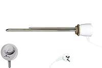 Novanetus GEBN 6/4 2kW 2000W 230V Heizstab Heizpatrone Heizelement für EDELSTAHL und emaillierte Wasserspeicher Boiler Warmwasserspeicher Wasserheizung Heizungsspeicher mit Thermostat