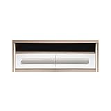 La partie haute composée d'un espace de rangement ouvert, idéal pour disposer des appareils multimédia.