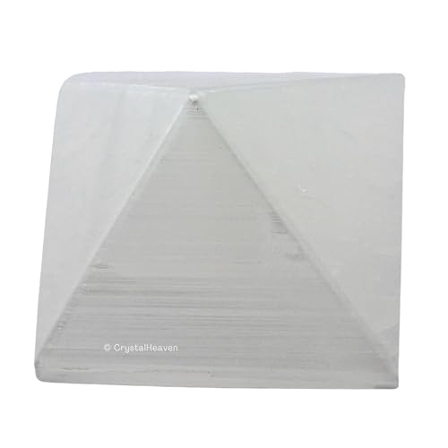 Image of Selenite Pyramid - 1.5 inch Inch Crystal Pyramid for Positive Energy, Vastu, Reiki, Feng Shui and Chakra Healing Energy Balancing