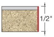 Woodline WL-1405 Top Bearing Pattern Router Bit 1/2-Inch Shank, 3/4-Inch Cutting Diameter, 1-Inch Cutting Length With 3/4-Inch Bearing
