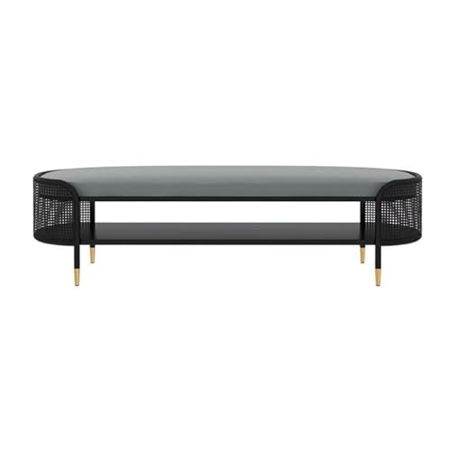 Banco de Almacenaje de 2 Niveles Tapizado de Tela, Organizador Hueco for Banco Zapatero, Descalzadora for Sala de Estar, Dormitorio y Pasillo(Black,80cm)