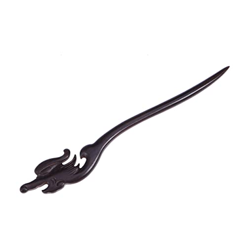 Beavorty 檀木製レトロヘアスティック 女性用和風ヘアピン 黒色 古風デザイン 軽量耐久 髪飾り ショッピング パーティー用