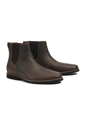 Timberland Woodhull Chelsea Basic Botas de Moda para Hombre, Marrón (Dark Brown Full Grain), 41.5 EU