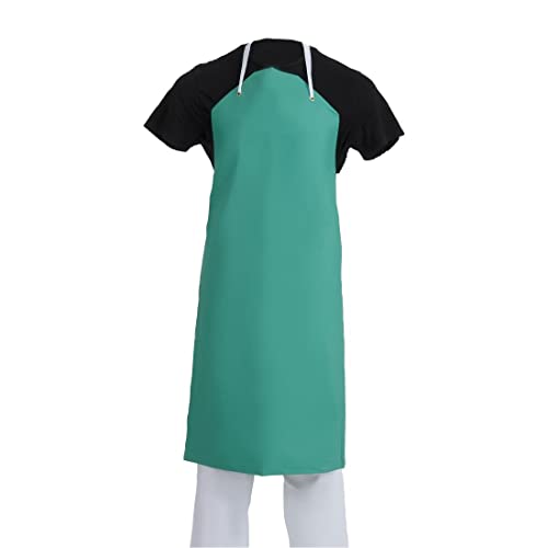 Whites Chefs Clothing Heavy Duty Waterproof Apron, Green, Material: PVC Nylon, Measurements: 914(W) x 1067(L) mm, Neck Loop for Comfortable Wear, Adjustable Waist Ties, A590