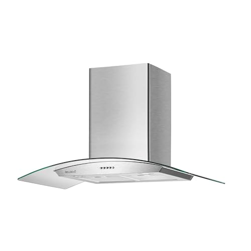 Hotte Murale 90cm Verre/Inox