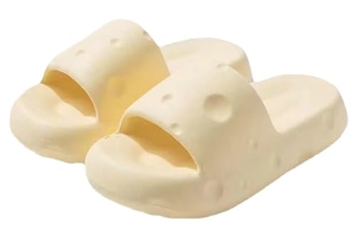 Women’s Platform Slippers Beach Shower Sandals Cute Cheese Design Indoor Outdoor Slippers Versatile House Shoes 2025