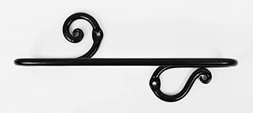 Bosky Towel Bar For Bathroom Kitchen Dish Cloth Hanger Hand Towel Holder Wall Mounted ~ Wrought Iron Decorative Vintage Rack Rust-Proof ~11" [Black] #TOP5