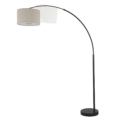 Major-Q Modern Arcing Floor Lamp - Tall Stand Up Arching Drum Shade - Large Contemporary Floor Lamp for Dining Rooms and Bedrooms - Corner Lamp for Office Lighting and Home Decor by Major-Q - Image 3