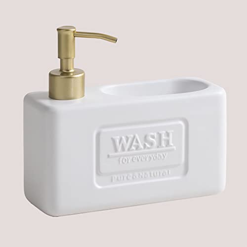 SKLUM Dispensador de Jabón para Cocina en Cerámica Yaddiel Gold -