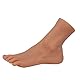 Vnmcry Silikon Füße Modell Realistische Lebensgröße Weiche Damen & Herren Mannequin für Schuhanzeige, Socke & Schmuck Display Fußfetisch (Weiblicher Linker Fuß 21,5 cm 36 EU, Gebräunte Haut)