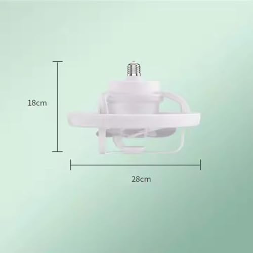 Ventilador E Luminária De Teto 360° Automática 50W Com Controle Remoto LED Ajustável Aromatizador Te