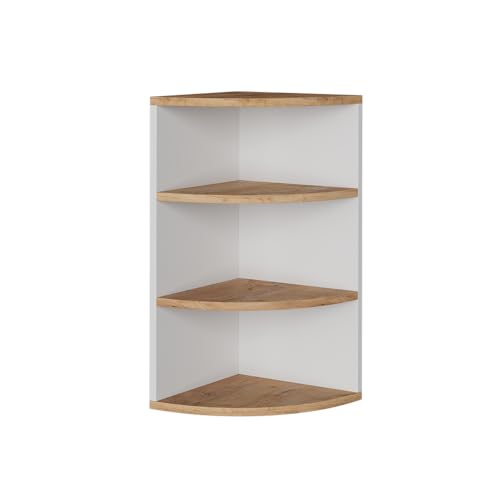 Lo scaffale da salotto offre 3 ripiani aperti e un supporto a parete, perfetto per riporre ed esporre libri e decorazioni.