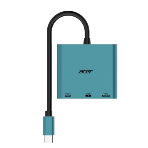 Image of Acer MultiLink 3-in-1 USB-C Hub | 4K HDMI @30Hz | USB 3.0 5Gbps Data Transfer | 100W USB-C Power Delivery Pass-Through | Plug & Play USB-C Adapter for MacBook, Windows Laptop, Tablet & Smartphone